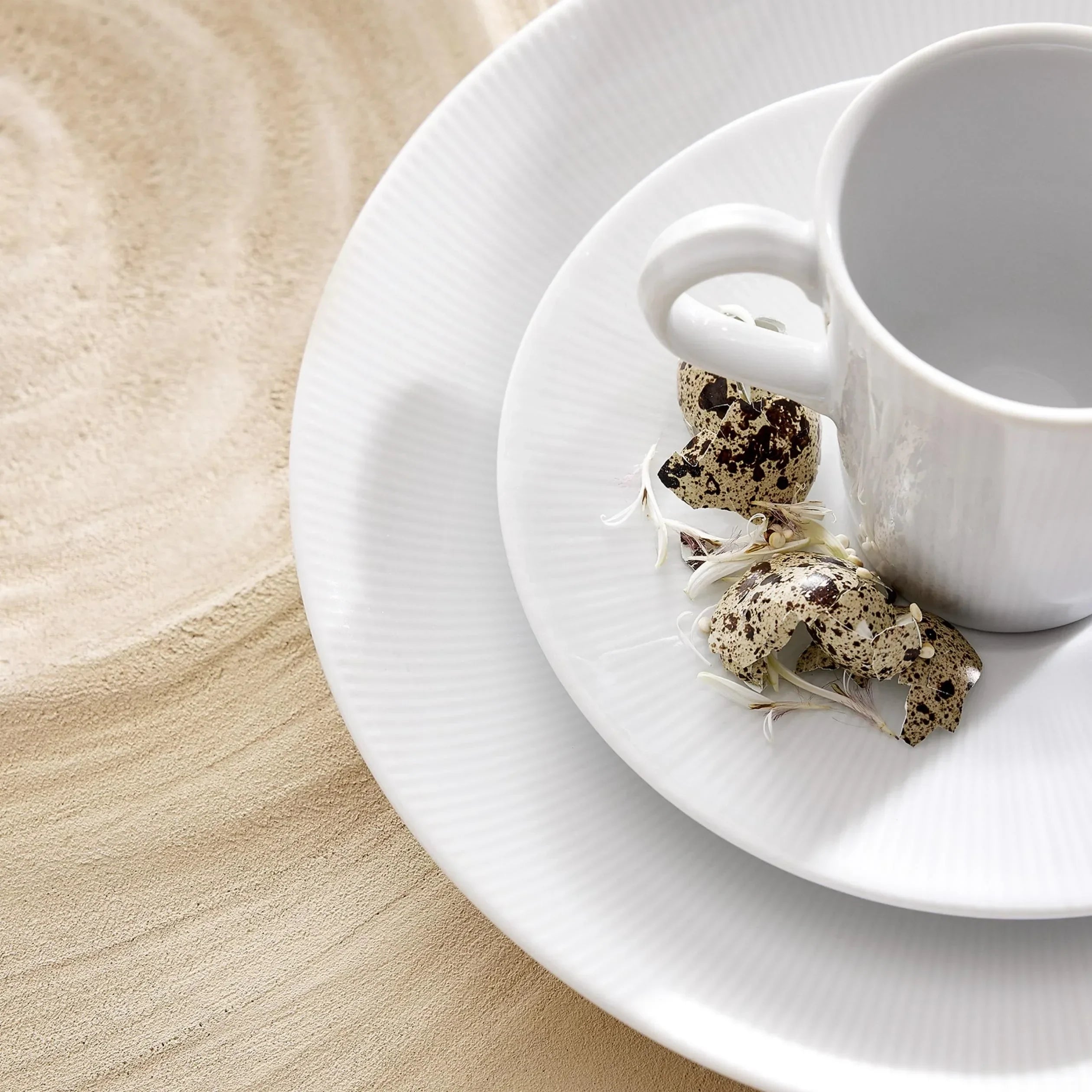 Eventail Espresso Cup and Saucer, Set of 4 - The Mayfair Hall