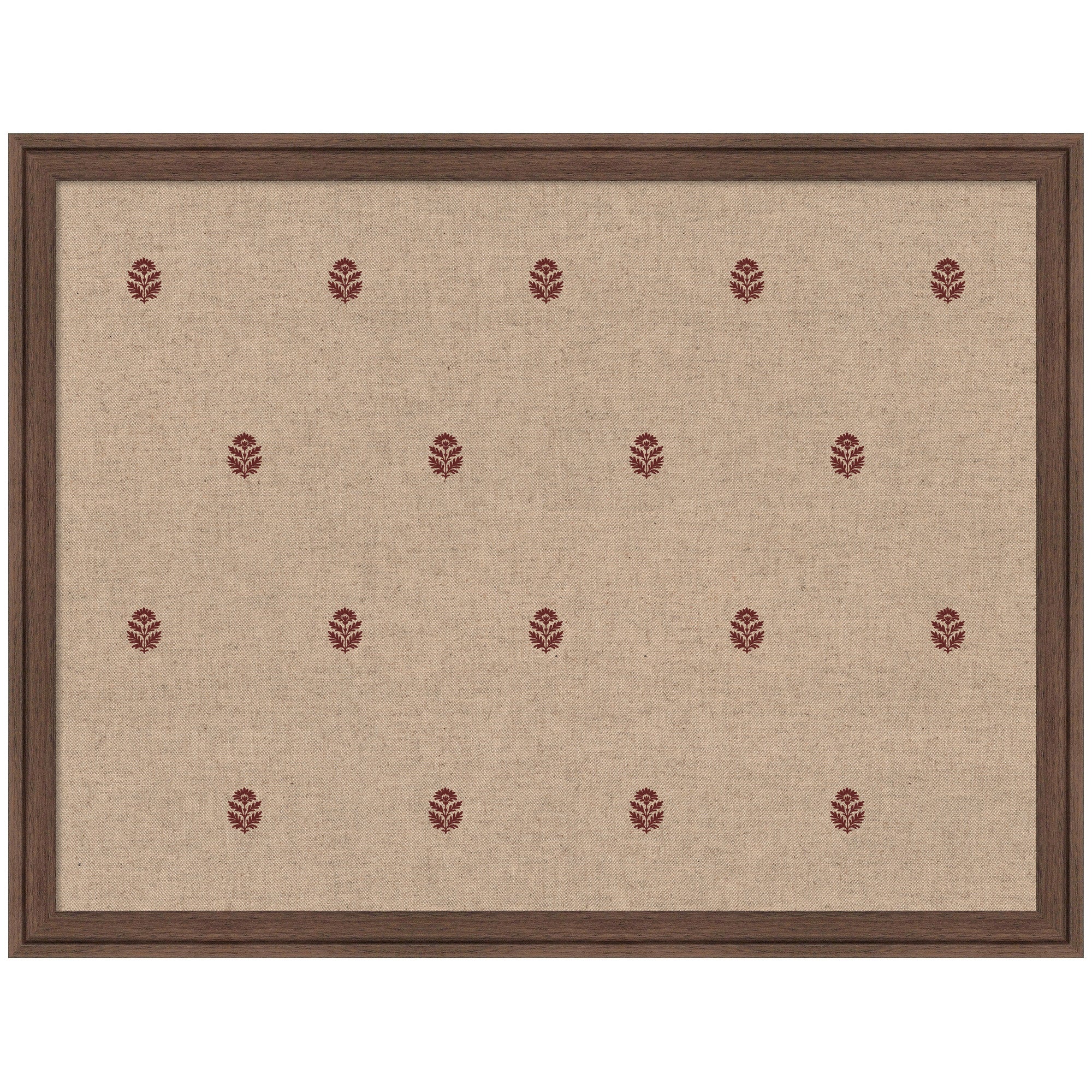 Pinboard Red Botanical Block Print