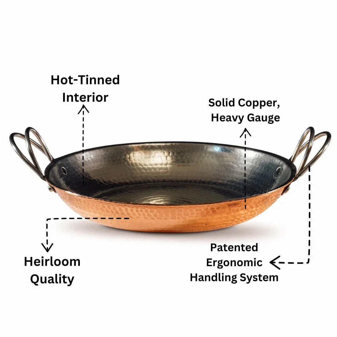 Alicante Copper Paella Pan - The Mayfair Hall