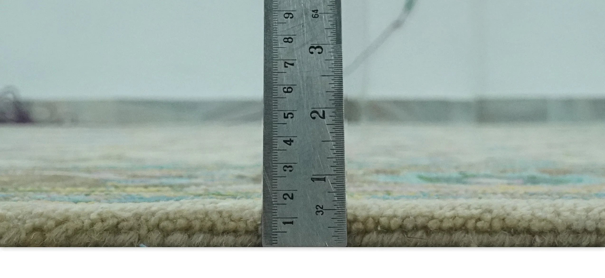 Floral Beige, Blue, and Purple Traditional Hand Tufted Custom Made Wool Rug