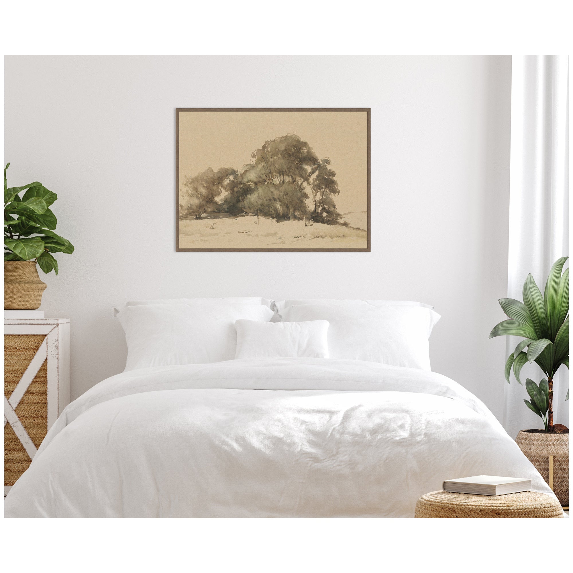 In de duinen bij Wassenaar 1875 Johannes Bosboom by Nostalgia Prints Framed Canvas Wall Art Print