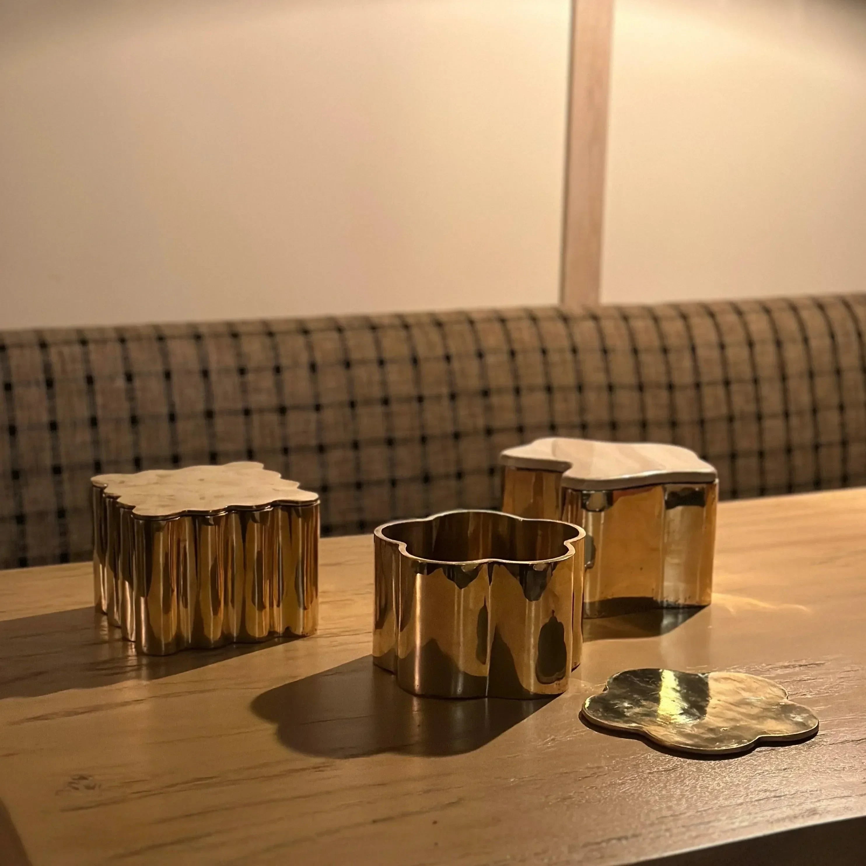 Bud Box in Brass with Lid - The Mayfair Hall