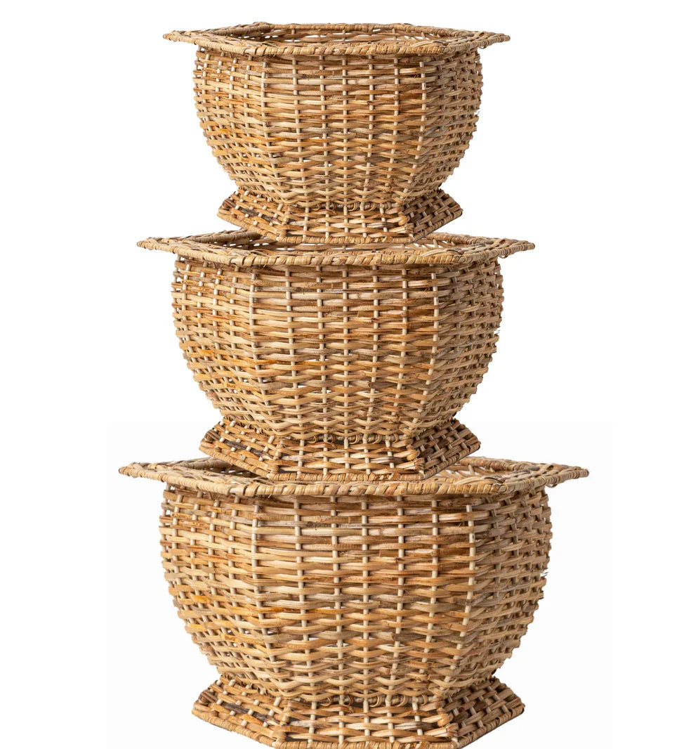 Hexagon Wicker Planter - The Mayfair Hall