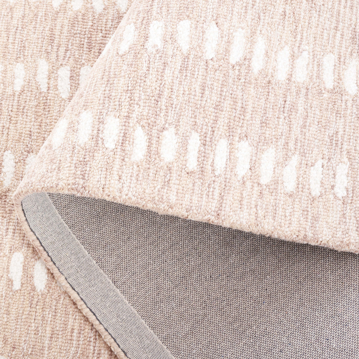 Abstract Modern Hand Tufted Area Rug in Beige and Ivory