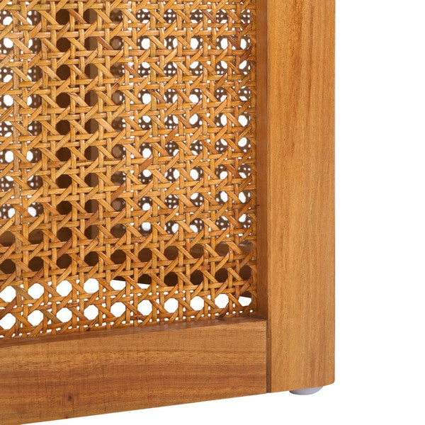 Danez Hexagon Cane Accent Table in Natural