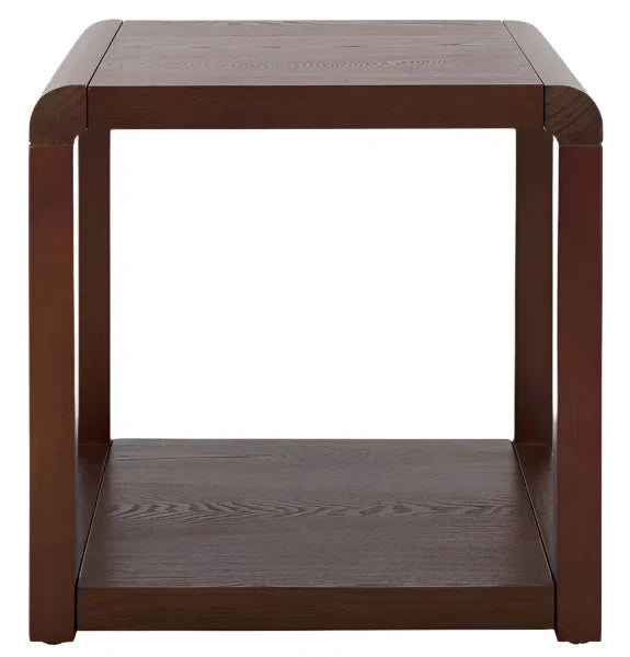 Omara Wood Accent Table in Walnut - The Mayfair Hall