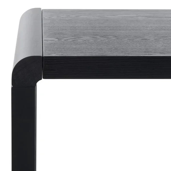 Omara Wood Accent Table in Black - The Mayfair Hall