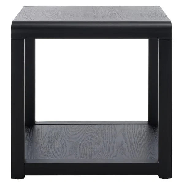 Omara Wood Accent Table in Black - The Mayfair Hall