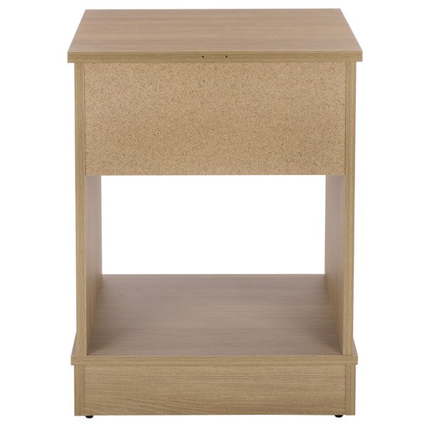 Shafa Accent Table in Natural with Storage Drawer