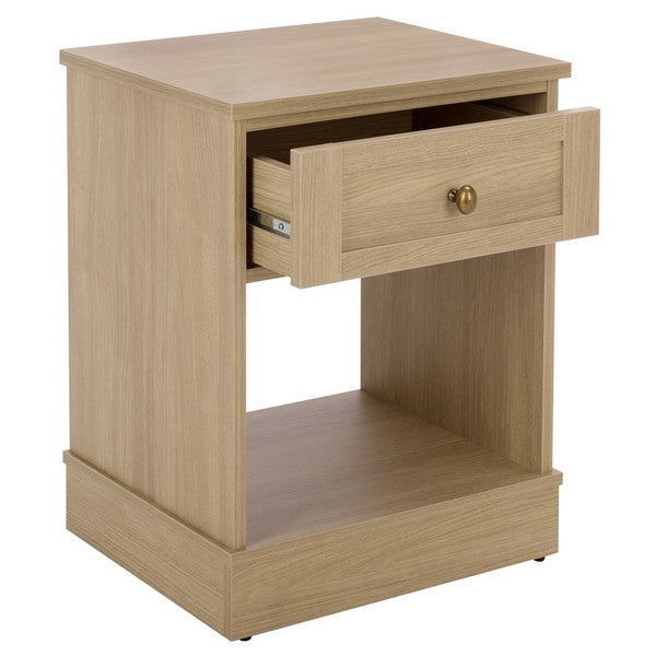 Shafa Accent Table in Natural with Storage Drawer