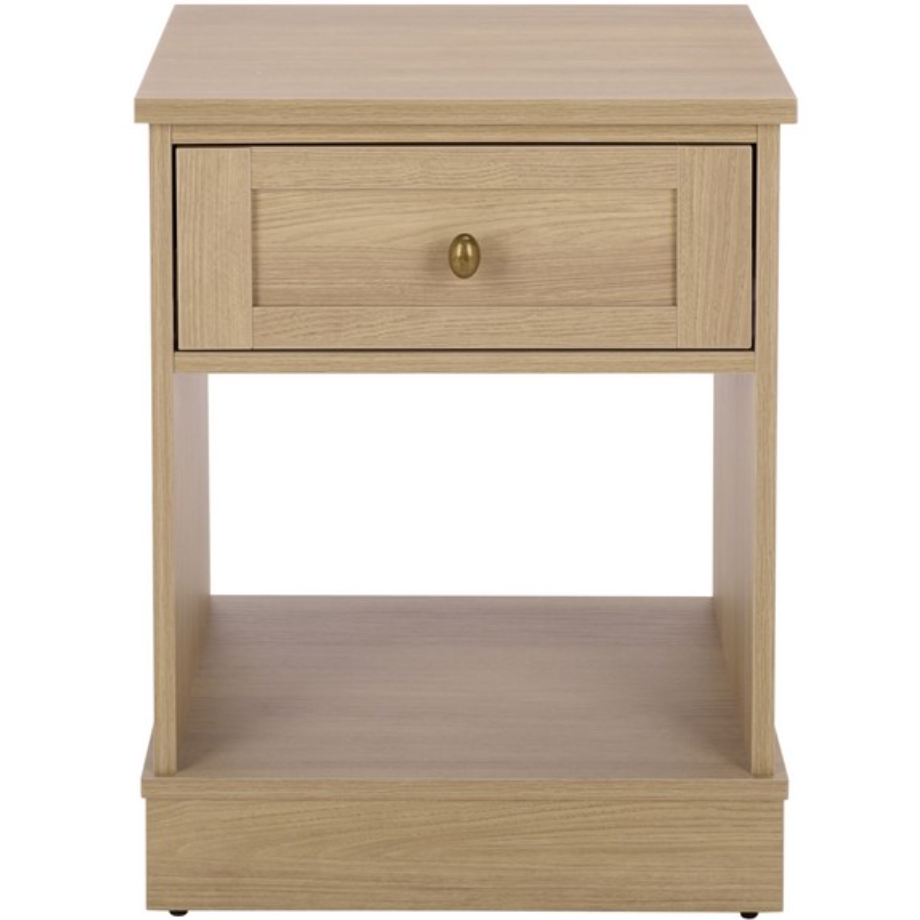 Shafa Accent Table in Natural with Storage Drawer
