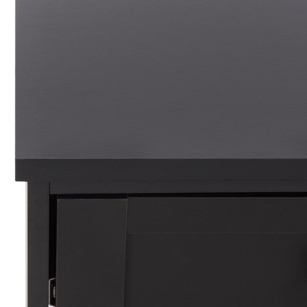 Shafa Accent Table in Black with Storage Drawer