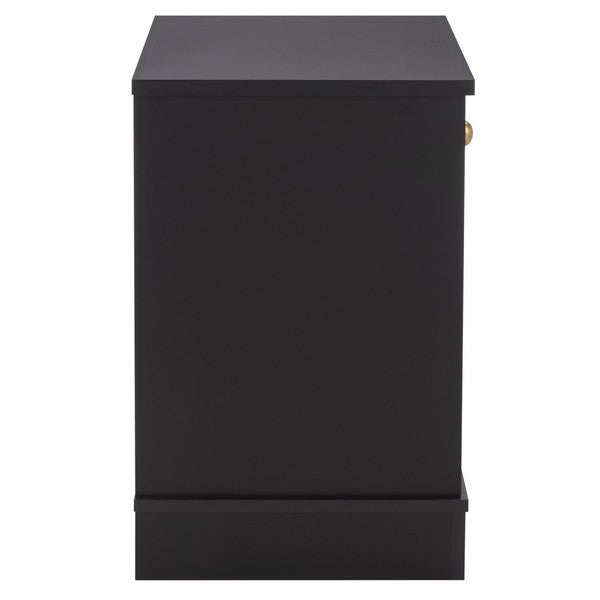 Shafa Accent Table in Black with Storage Drawer