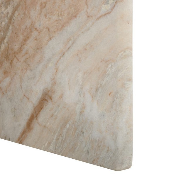 Udo Marble Accent Table in Brown and Gray