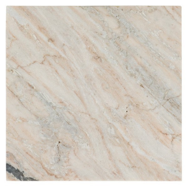 Udo Marble Accent Table in Brown and Gray