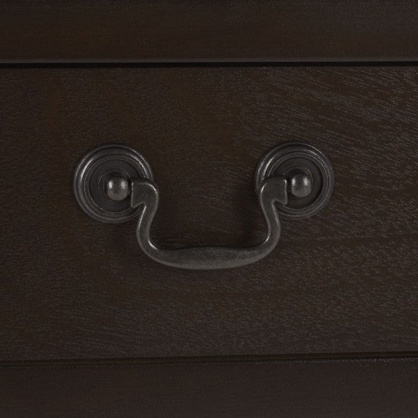 Athena Accent Table with 1 Drawer and Ball-turned Legs in Dark Chocolate
