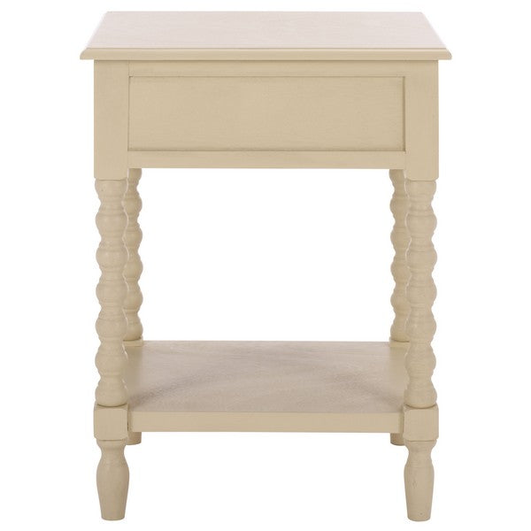 Athena Accent Table with 1 Drawer and Ball-turned Legs in Sand