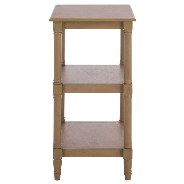 Cassie 3 Shelf Accent Table in Desert Brown