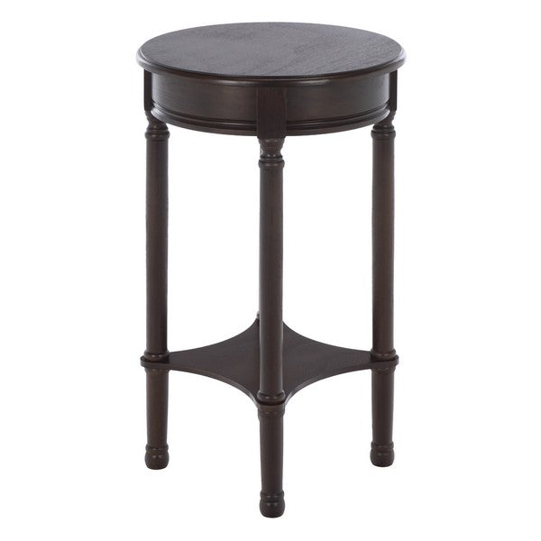 Tinsley Round Accent Table in Dark Chocolate