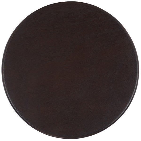 Tinsley Round Accent Table in Dark Chocolate