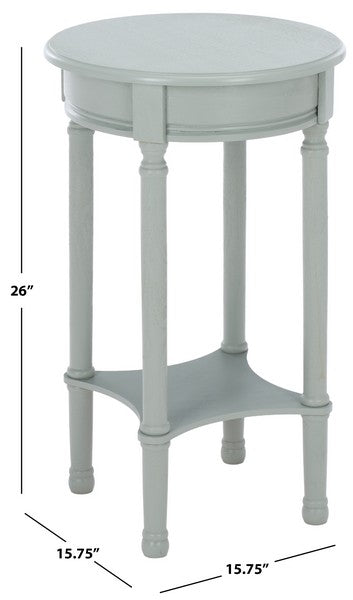 Tinsley Round Accent Table in Robins Egg Blue