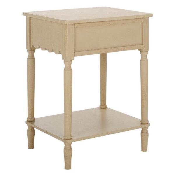 Haven Accent Table in Natural with Storage Drawer