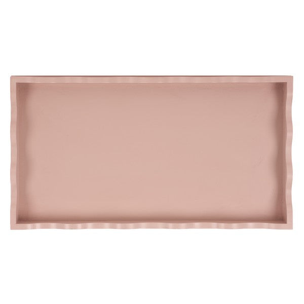 Darlyn Wood Rectangle Accent Table n Pink