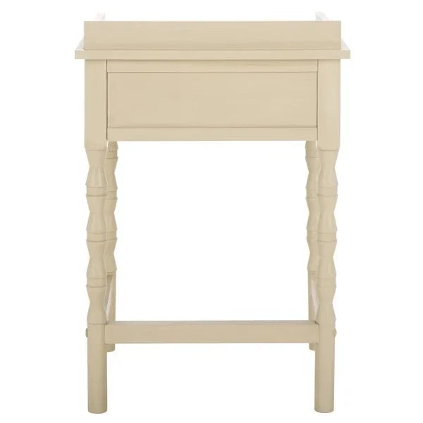 Astaroth Wood Accent Table in Sand - The Mayfair Hall