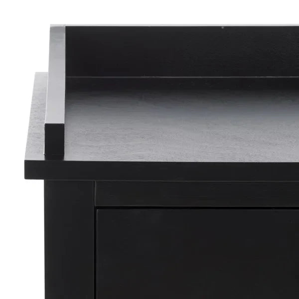 Astaroth Wood Accent Table in Matte Black - The Mayfair Hall