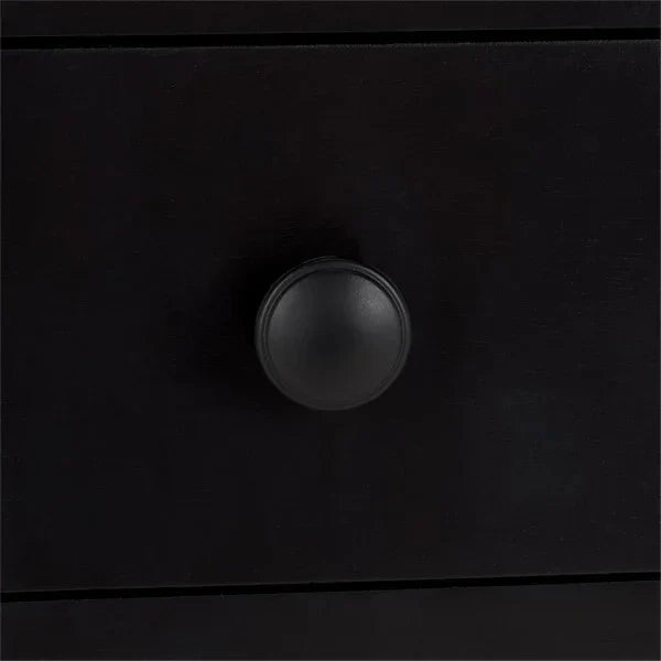 Astaroth Wood Accent Table in Matte Black - The Mayfair Hall