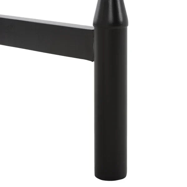 Astaroth Wood Accent Table in Matte Black - The Mayfair Hall
