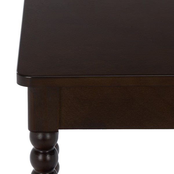 Orbis Square Accent Table in Dark Chocolate
