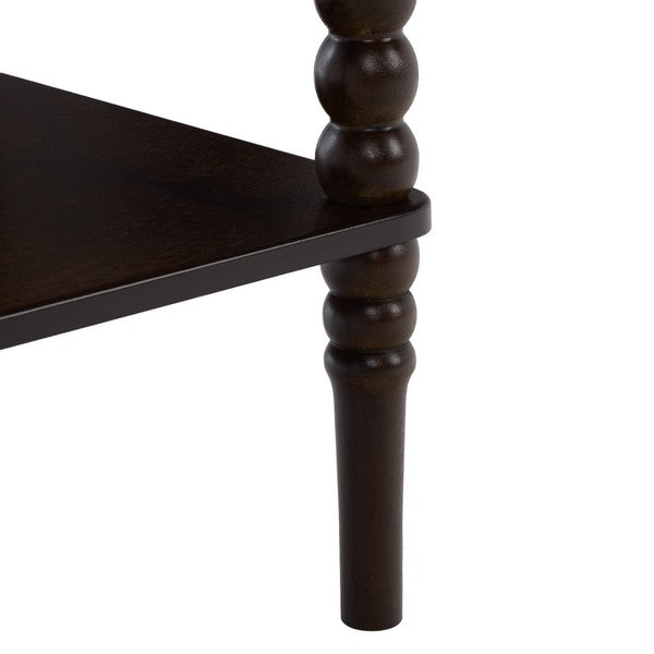 Orbis Square Accent Table in Dark Chocolate