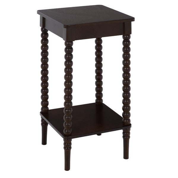 Orbis Square Accent Table in Dark Chocolate