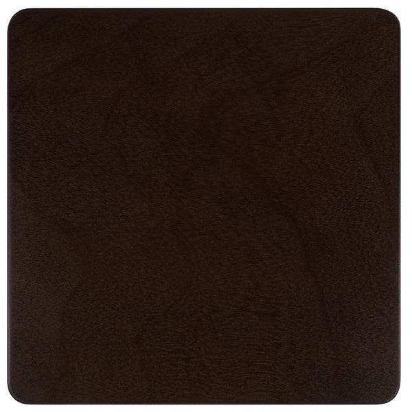 Orbis Square Accent Table in Dark Chocolate