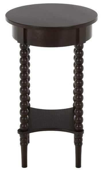 Orbis Round Accent Table in Dark Chocolate