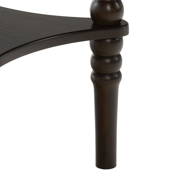 Orbis Round Accent Table in Dark Chocolate