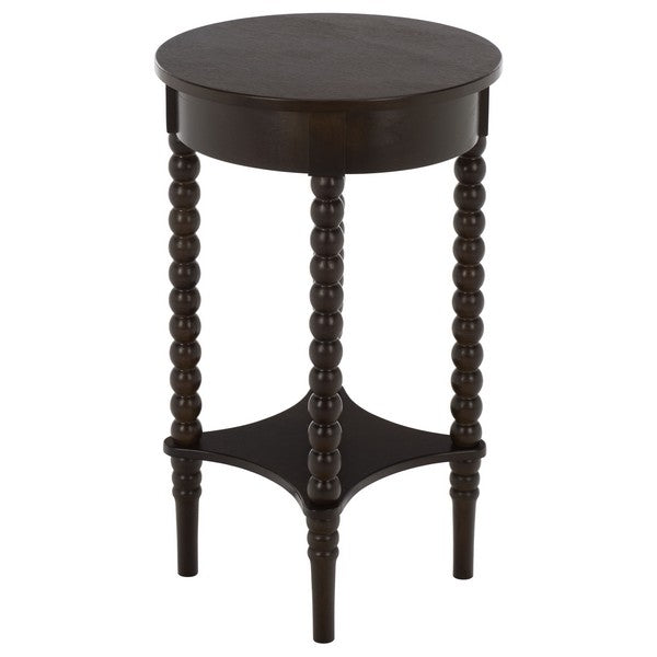 Orbis Round Accent Table in Dark Chocolate