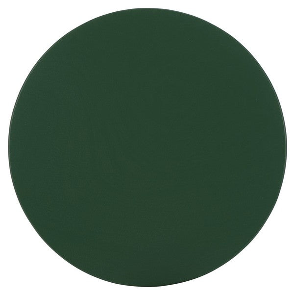 Orbis Round Accent Table in Garden Green