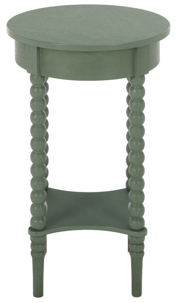 Orbis Round Accent Table in Sage Green