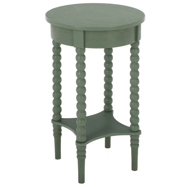 Orbis Round Accent Table in Sage Green