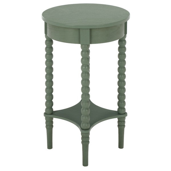 Orbis Round Accent Table in Sage Green