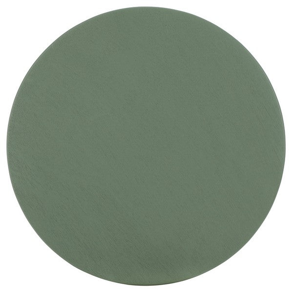 Orbis Round Accent Table in Sage Green