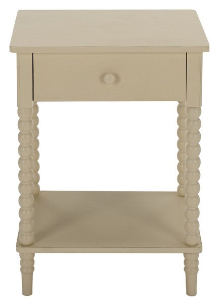 Orbis Accent Table with 1 Drawer in Distressed White