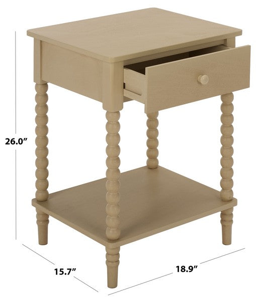 Orbis Accent Table with 1 Drawer in Natural
