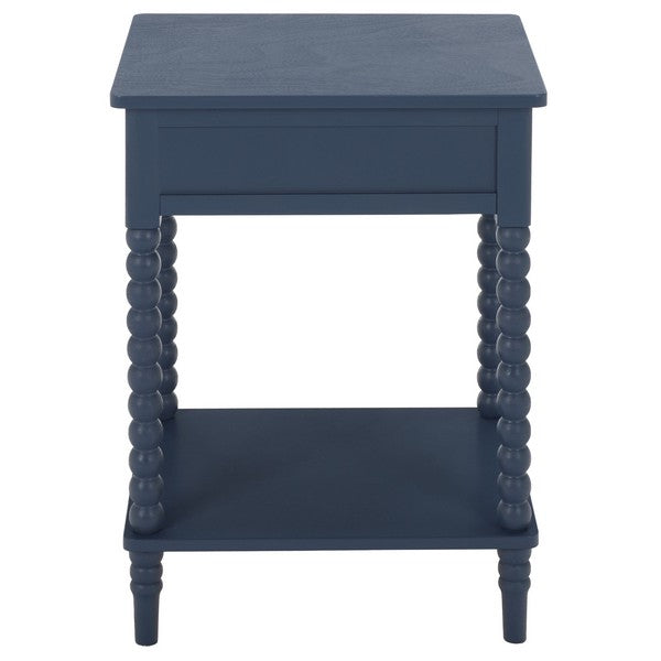 Orbis Accent Table with 1 Drawer in Blue