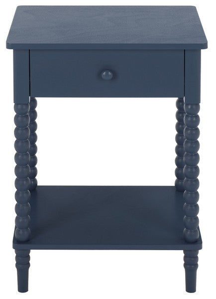 Orbis Accent Table with 1 Drawer in Blue