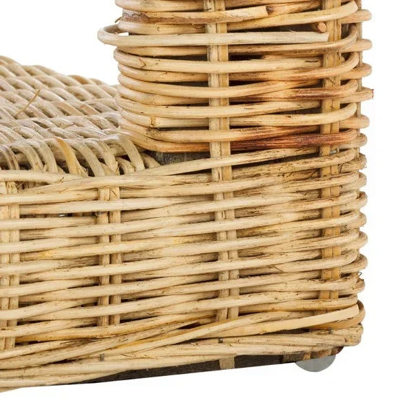 Castriel Rattan Accent Table in Natural - The Mayfair Hall