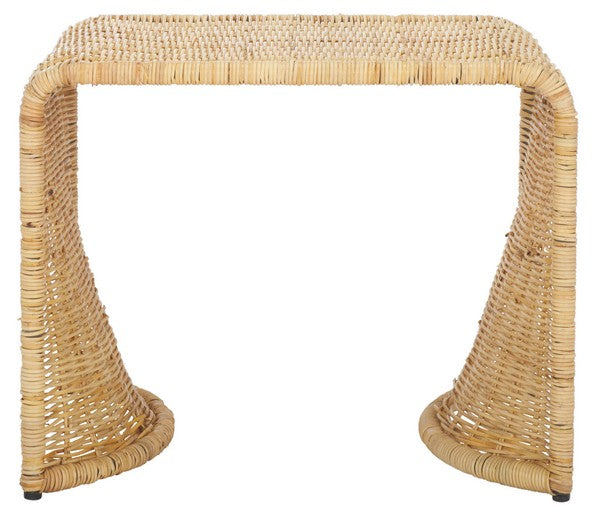 Zendy Rattan Accent Table in Light Natural