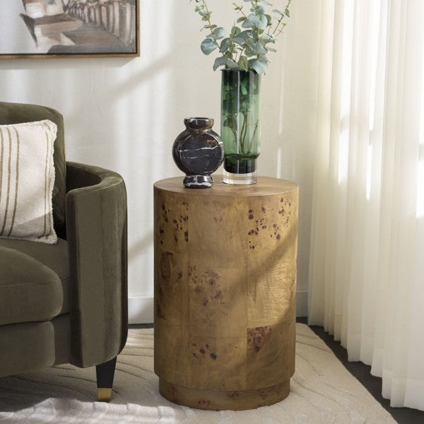 Siya Wood Accent Table in Brown